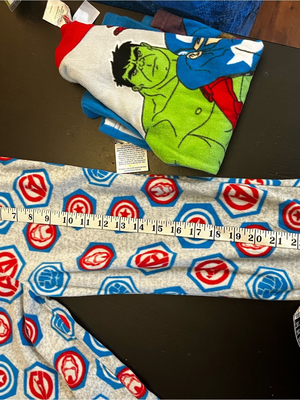 Avenger Blue & Red Captain America, Iron Man & Hulk Kids Pajama Set size 6 - Picture 7 of 7